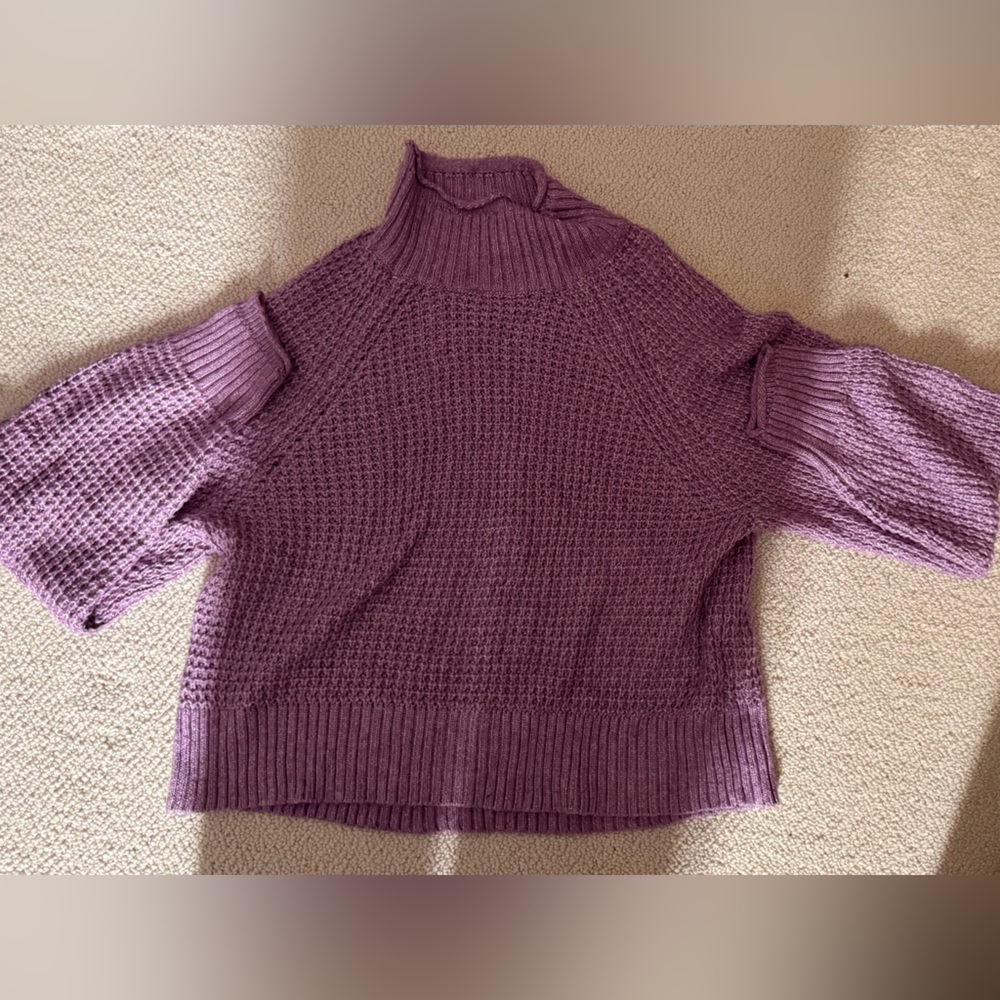 American Eagle Outfitters Purple Cowl Neck Sweater